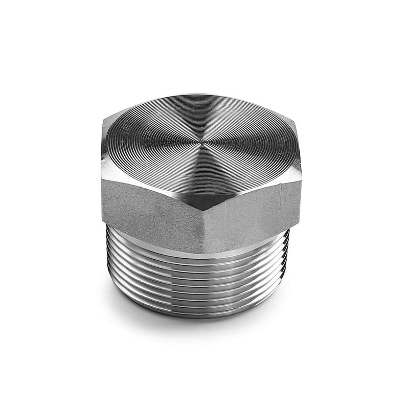 [Australia - AusPower] - Quickun 304 Stainless Steel 3/4" NPT Male Outer Hex Thread Socket Pipe Plug Fitting (Pack of 2) 3/4"-2PCS 