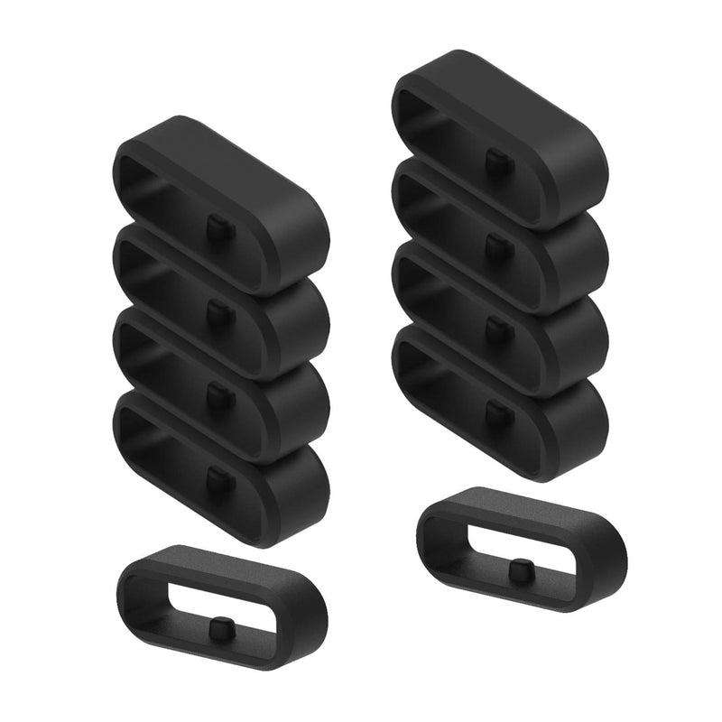 [Australia - AusPower] - 6-Pack Fastener Rings Compatible with Fitbit Versa 3/Versa 2/Fitbit Versa/Versa Lite/Versa SE Band Keeper, Silicone Replacement Watch Band Loop/Holder/Retainer 
