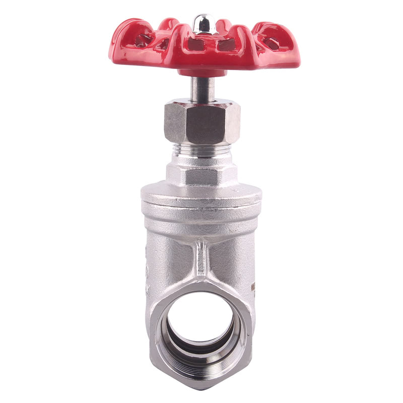 [Australia - AusPower] - GOVALVE Heavy Duty Gate Valve - 1" NPT Stainless Steel Female x Female Thread Rotary Sluice Valve with Wheel Handle 200WOG For Water Oil Gas 