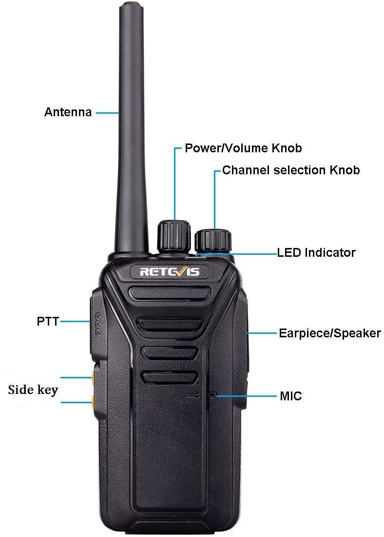 [Australia - AusPower] - Retevis RT27 2 Way Radio Rechargeable,Long Range Two Way Radios,Walkie Talkie for Adults,22 CH Handheld VOX Hands Free USB Charging,Business Warehouse School Outdoor(1 Pack) 