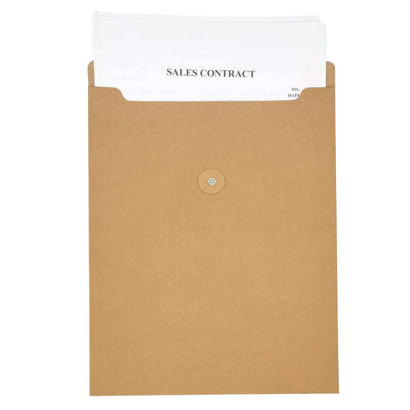 [Australia - AusPower] - Funny live 10 Pcs A5 Kraft String Envelope File Folders Organizer for Projects | Contracts | Bills | Meeting Documents Pockets Office Supplies (Vertical Version A5) Vertical Version A5 