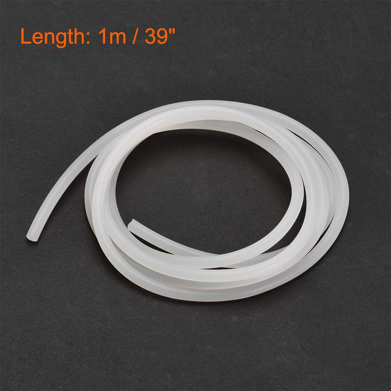[Australia - AusPower] - uxcell 1/8"(3mm) Soft Silicone Bending Insert Tube for Rigid Tubing 3.3ft Clear 3pcs 