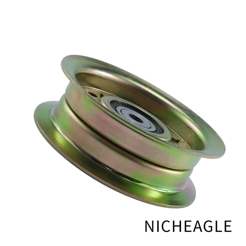 [Australia - AusPower] - NICHEFLAG 173901 Flat Idler Pulley for Husqvarna YTH180 GTH200 GTH205 YTH1746 Decks Replaces 156493 532156493 532173901 78-053 (1) 