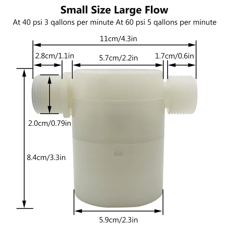 [Australia - AusPower] - 1/2" Water Float Valve, Water Level Control Water Tank Traditional Float Valve Upgrade 2 PCS (Side Inlet) Side Inlet 