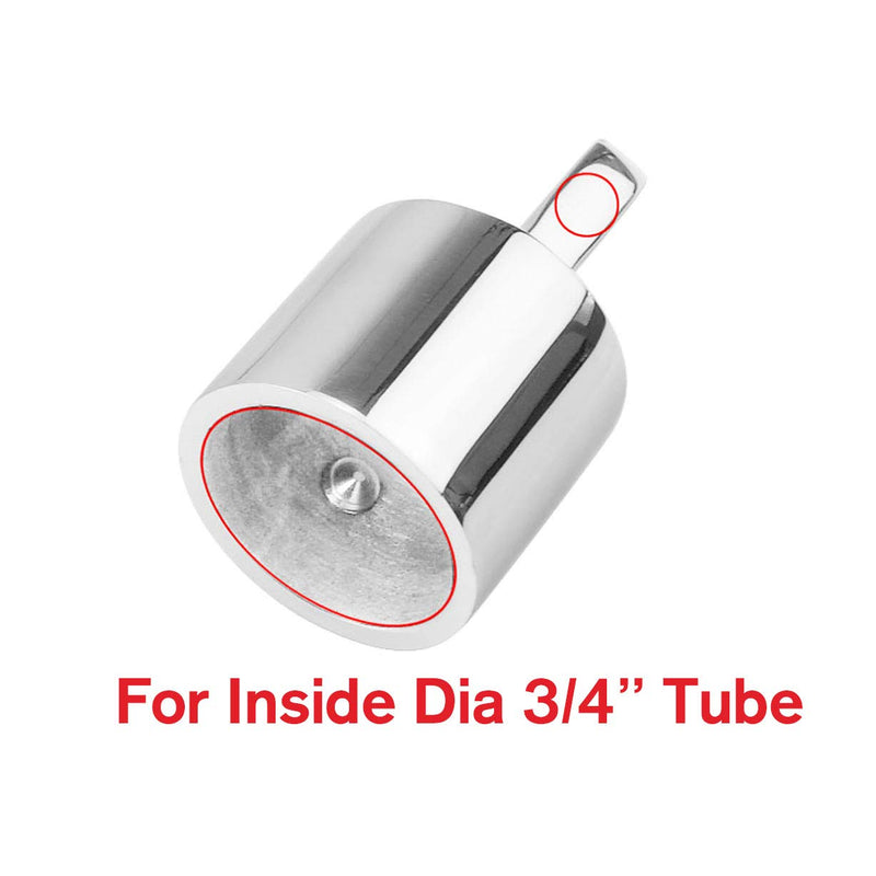 [Australia - AusPower] - Amadget 2 PCS 3/4'' Bimini Top Caps Tube Canopy Hardware, Eye End Top Fitting Marine 316 Stainless Steel, Fits 3/4" OD Round Tubing 