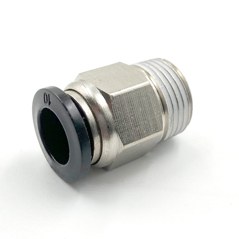 [Australia - AusPower] - 3/8" PT Male Thread 10mm Straight Pneumatic Push in Quick Fitting Connectors for PETF Tube 10Pcs 10mm 3/8" 