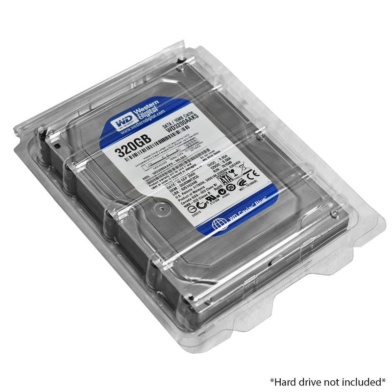 [Australia - AusPower] - Plastic ESD Clamshell Case for 3.5" Internal Hard Drives (3.5" 10 Pack) 3.5" - 10 Pack 