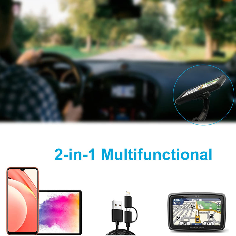 [Australia - AusPower] - Cigarette Lighter GPS Mount, Aozcu Fast Charging Cig Lighter GPS Holder with Dual USB Chargers for Garmin Nuvi Dezl Drive RV Drives mart Zumo Driveassist StreetPilot 