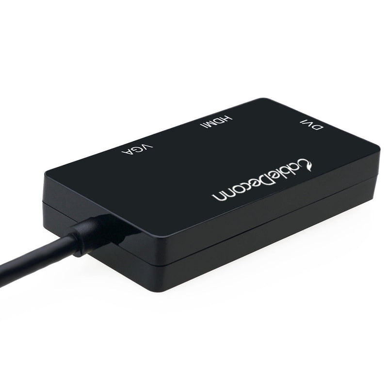 [Australia - AusPower] - CABLEDECONN Multi-Function Displayport Dp to HDMI/DVI/VGA Male to Female 3-in-1 Adapter Converter Cable DisplayPort to HDMI VGA DVI 