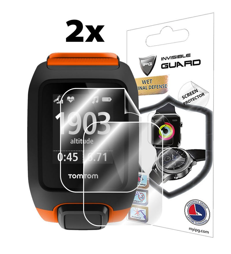 [Australia - AusPower] - IPG For TOMTOM Spark/Runner/Adventurer 1-2-3 Series 2 Units Smartwatch Screen Protector Invisible Ultra HD Clear Film Anti Scratch Skin Guard - Smooth/Self-Healing/Bubble -Free 