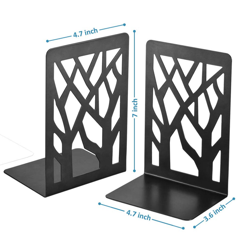 [Australia - AusPower] - Book Ends, Bookends, Book Ends for Shelves, Bookends for Shelves, Bookend, Book Ends for Heavy Books, Book Shelf Holder Home Decorative, Metal Bookends Black 1 Pair, Bookend Supports, Book Stoppers 