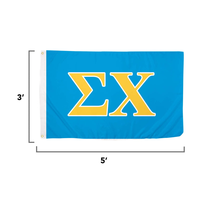 [Australia - AusPower] - Sigma Chi Letter Fraternity Flag Greek Banner 3 feet x 5 feet Sign Decor Sig Chi 