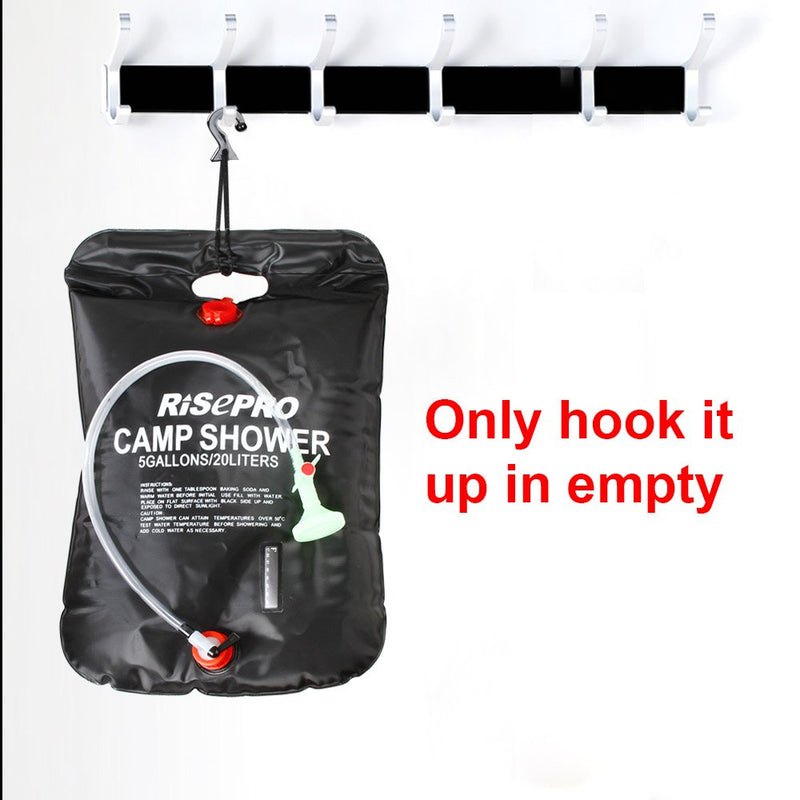 [Australia - AusPower] - RISEPRO Solar Shower Bag, 5 gallons/20L Solar Heating Camping Shower Bag Temperature Indicator Hot Water 45°C Hiking Climbing C1004 
