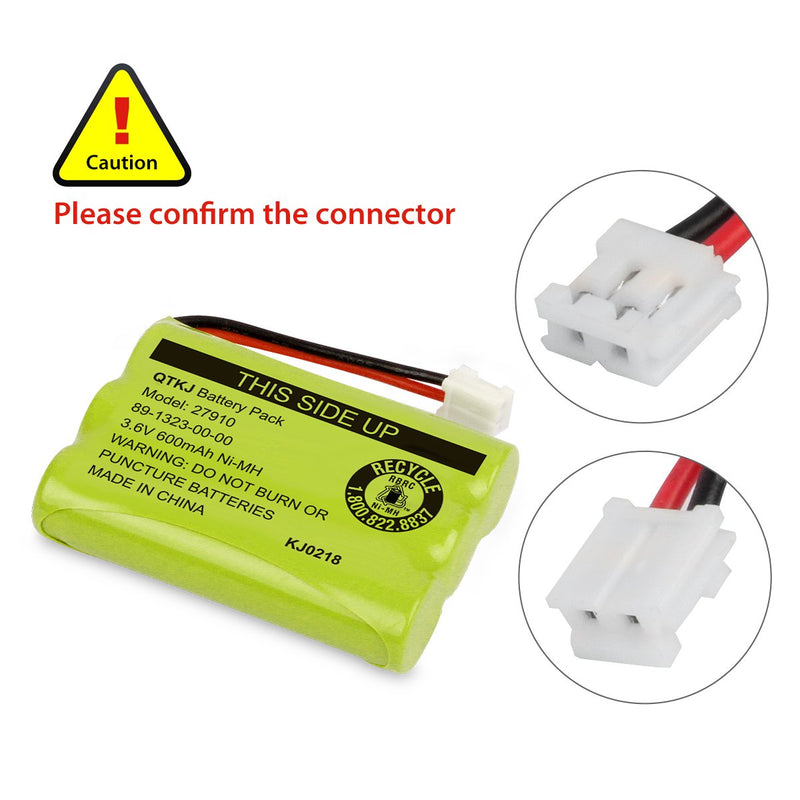[Australia - AusPower] - QTKJ Cordless Phone Battery for Motorola SD-7501 MD7161 AT&T 27910 89-1323-00-00 E1112 E2801 TL72108 Vtech I6725 RadioShack 23-959 (2-Pack) 2 Pack 27910 Batteries 