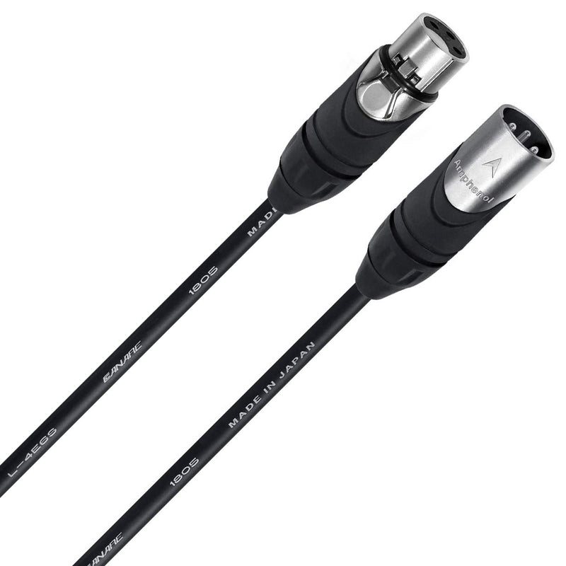 [Australia - AusPower] - 3 Units - 1 Foot - Canare L-4E6S, Star Quad Balanced Male to Female Microphone Cables with Amphenol AX3M & AX3F Silver XLR Connectors - Custom Made by WORLDS BEST CABLES 