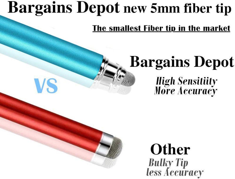 [Australia - AusPower] - Bargains Depot 10Pcs 0.20" (Dia) & 10Pcs 0.24''(Dia) Soft Replacement Fiber Tips Only Fit/for Bargains Depot 2-in-1 Fiber Stylus 