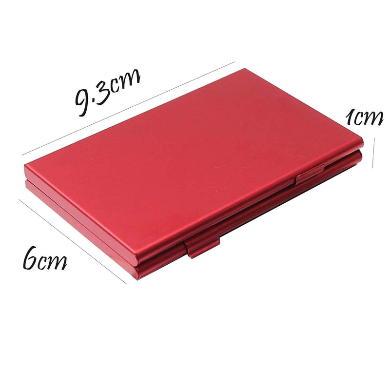 [Australia - AusPower] - Aluminum Memory Card Storage Box for TF Card/SD Card Holder Case-RED ,Without Card 