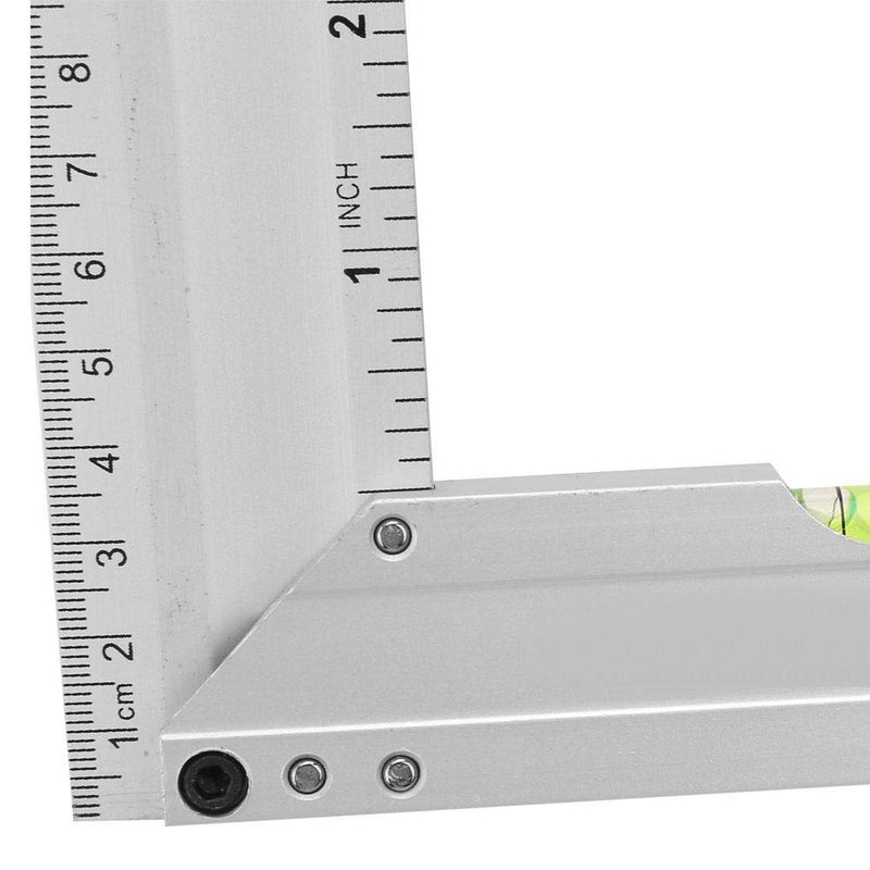 [Australia - AusPower] - 300mm Aluminium Alloy Square Ruler 90 Degree Right Angle Ruler Woodworking Measuring Tool for Carpenter Engineer 