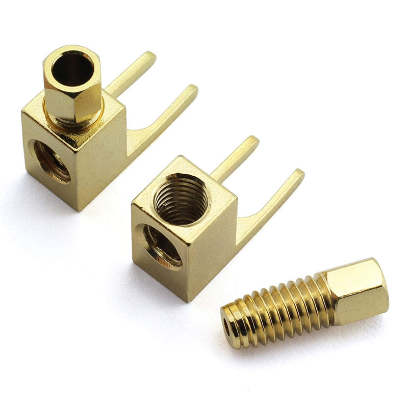[Australia - AusPower] - 8 PCS Speaker Cable Connector, Hi-end Banana to Spade Adapter Plug Speaker Cable Wire Right Angle Spade Fork and Binding Post Connector HiFi Gold 