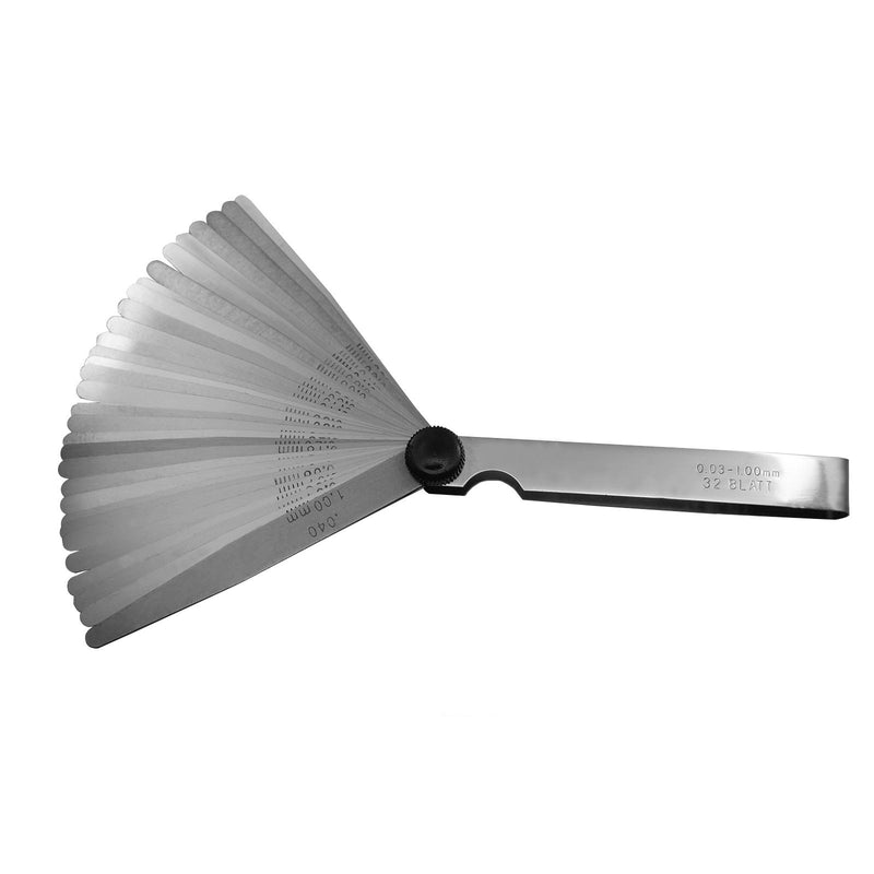 [Australia - AusPower] - Spurtar 32 Blades Steel Feeler Gauge Measurement Tool for Measuring Gap Width or Thickness 