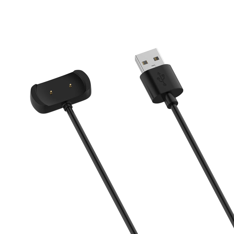 [Australia - AusPower] - FitTurn Charger Charging Cable Wire Cord Dock Clip Data Sync Compatible with Amazfit GTR 2 A1951,GTS 2 A1968, USB Charging Cable 3.3ft 100cm - Smartwatch Accessories (TowBlack) Tow*Black 