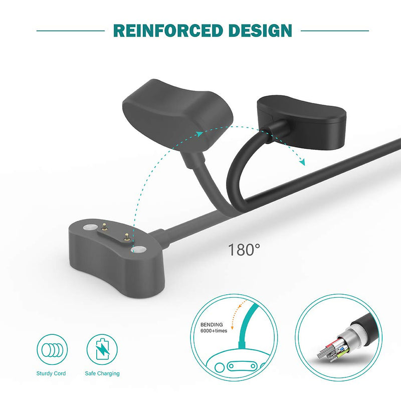 [Australia - AusPower] - TUSITA [2-Pack] Charger Compatible with TicWatch Pro 3, Pro 3 LTE, Pro X, E3 Smart Watch - Magnetic USB Charging Cable 3.3ft 100cm - Smartwatch Accessories 