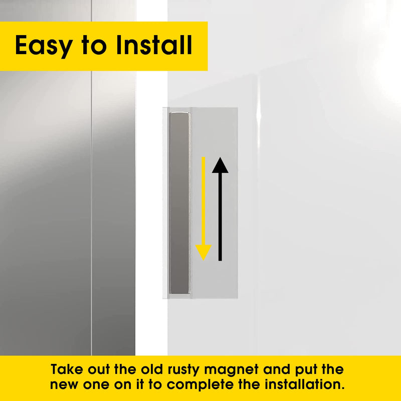 [Australia - AusPower] - Shower Door Magnet - 2-1/2" Replacement Magnets for Sliding and Swing Shower Doors, Suitable for Glass Doors 