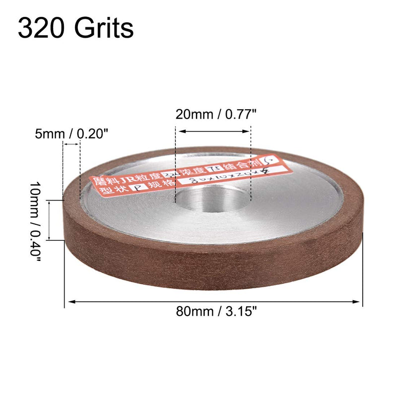 [Australia - AusPower] - uxcell 3.15-Inch Diamond Grinding Wheels Resin Bonded Flat Abrasive Wheel for Carbide Metal 320 Grits 75% 