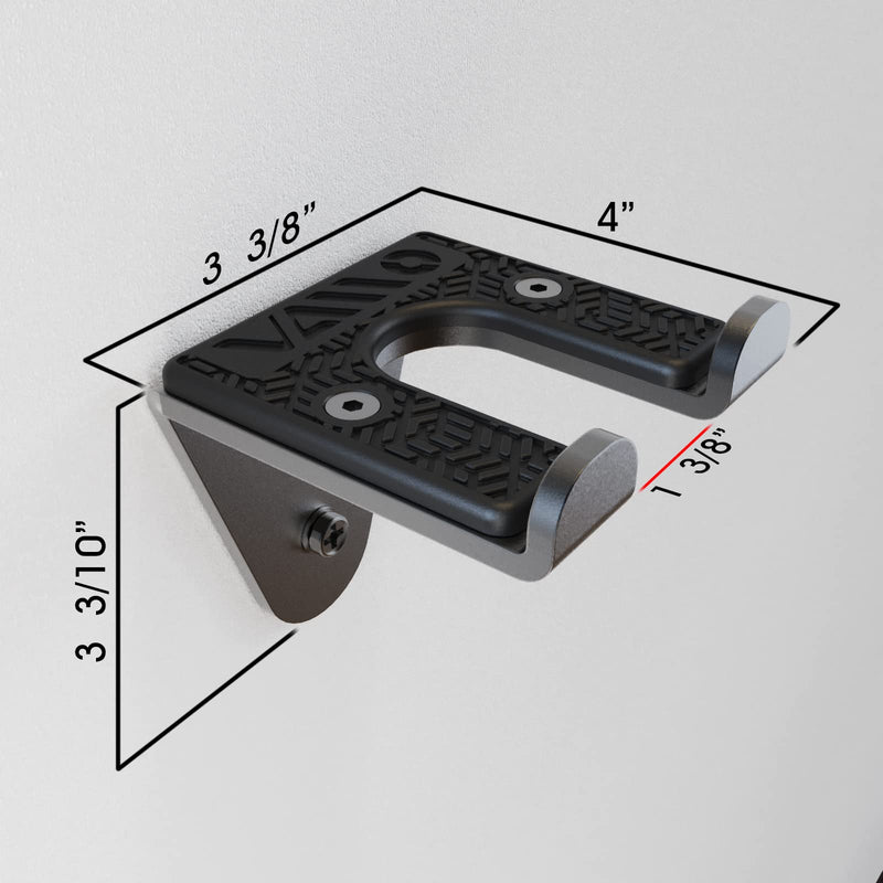 [Australia - AusPower] - VAIIO Single Olympic Barbell Hanger,Garage Gym Bar Wall Rack,Vertical Barbell Mount Rack,Black Powder Coated,Space Saving Commercial or Home Gym Accessory,Holds Under 33mm Bar Size 