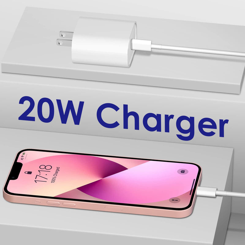 [Australia - AusPower] - USB C Wall Charger, [MFi Certified] 3-Pack 20W PD Fast Charger Block Compatible with iPhone 13/13 Pro/13 Pro Max/13 mini/12/12 Pro/12 Pro Max/12 mini/11/11 Pro Max/Xs Max/XR/X and More 