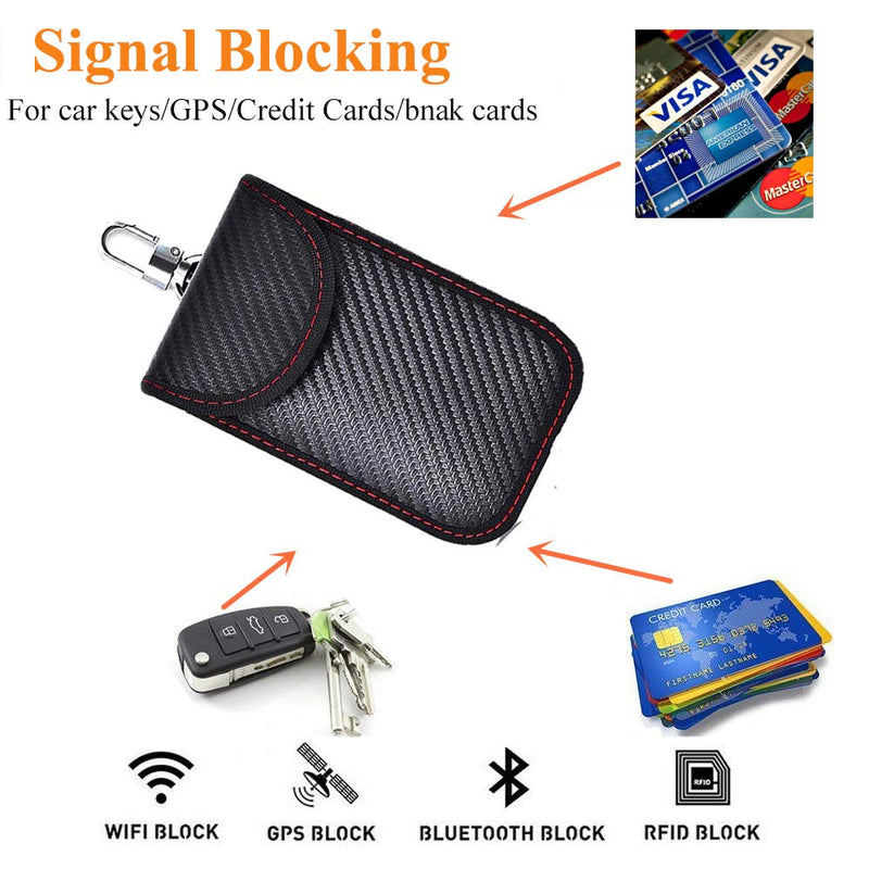 [Australia - AusPower] - Upgraded Faraday Bag for Key Fob (2 Pack),Premium Faraday Key Fob Protector– Car RFID Signal Blocking, Car Security Protection Pouch, Anti-Theft Pouch, Anti-Hacking Case Blocker 