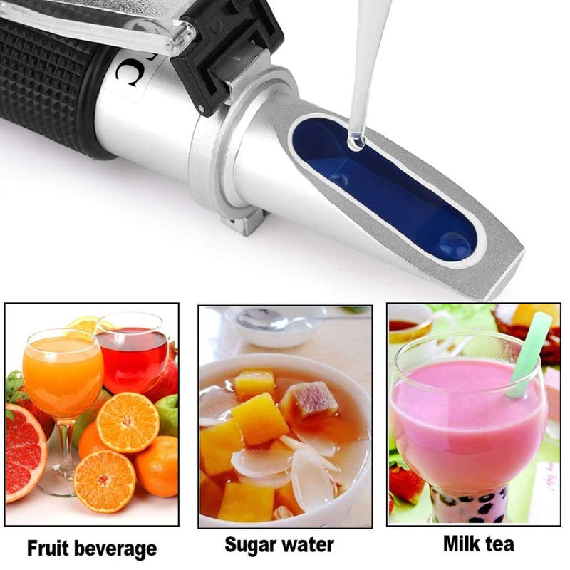 [Australia - AusPower] - AIHG Hand Held Refractometer,Portable 0~32% Brix Meter Refractometer for Food Fruit Beverages Beer Wine Sugar Content Test 