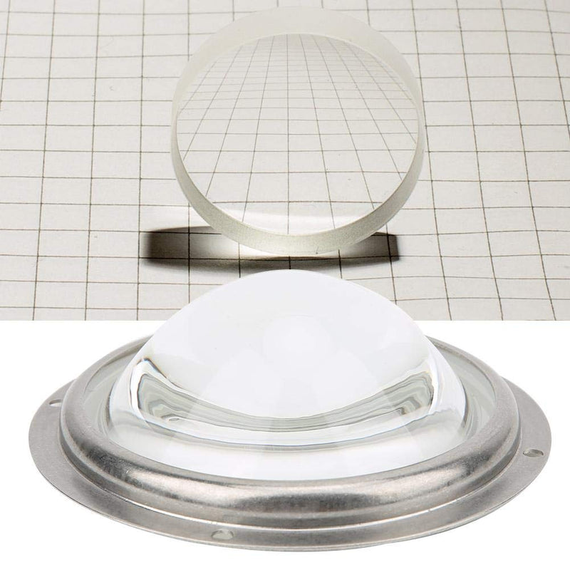 [Australia - AusPower] - Condenser Lens LED Lens Optical Glass 100mm/3.94in Beam Angle 60° Aspheric Waterproof Rubber Circle with Fixed Bracket for 20-200W LED 