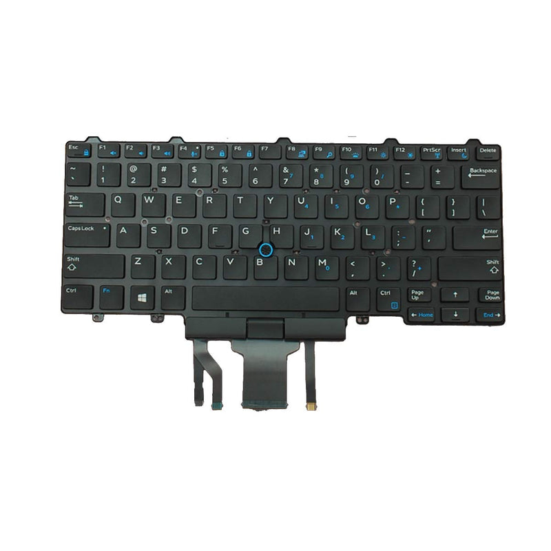 [Australia - AusPower] - Laptop Replacement US Keyboard for Dell Latitude E5450 E5470 E7450 E7470 7480 7490 5480 5488 Laptop No Frame, with Pointer, with Backlight 