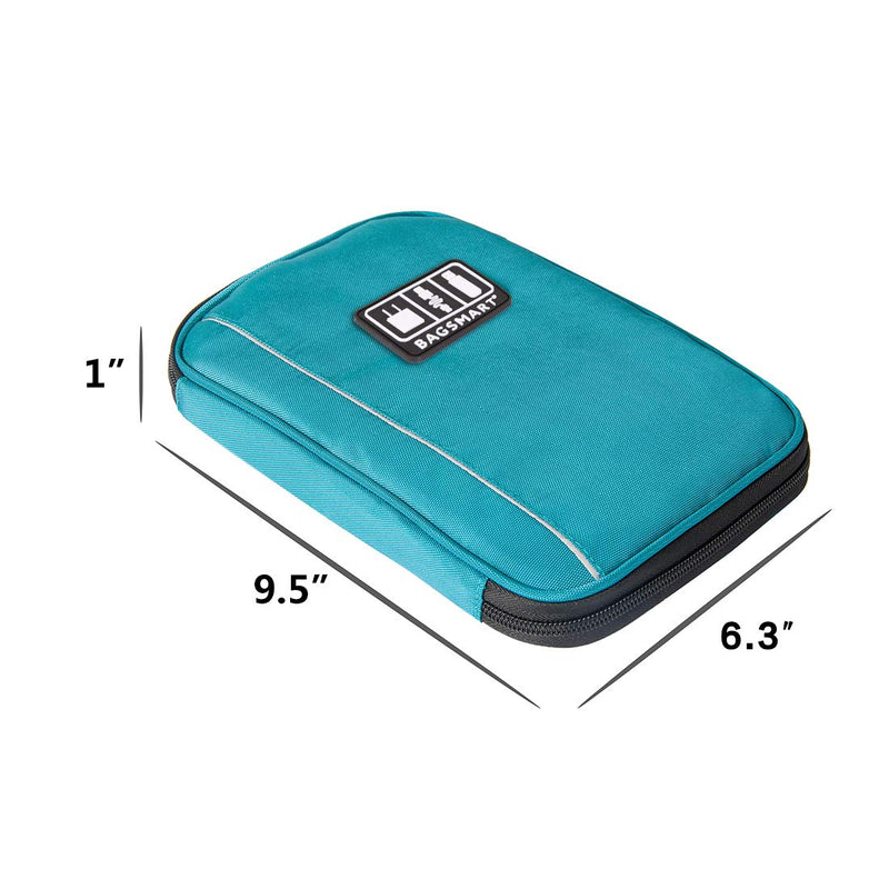 [Australia - AusPower] - BAGSMART Electronic Organizer Travel Universal Cable Organizer Electronics Accessories Cases for Cable, Charger, Phone, USB, SD Card, Dark Blue 