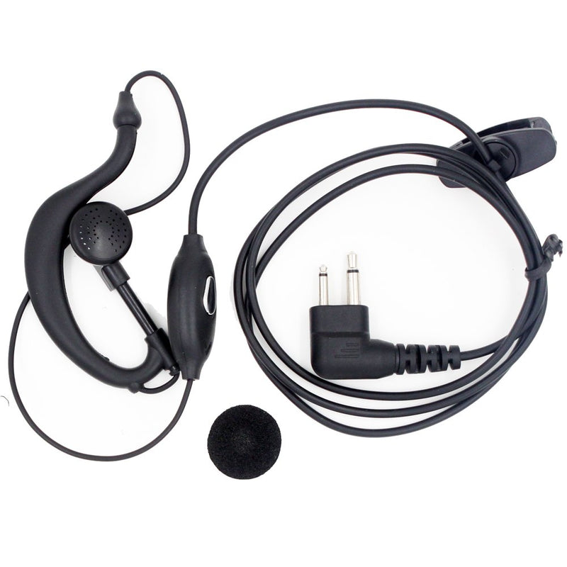 [Australia - AusPower] - AOER 2 Pin Portable Radio Earphones Headset with PTT Microphone Handfree Earpiece for Motorola GP300 GP308 GP68 XV2600 XV4100 CLS1413 CLS1450 MU12C MU12CV CP110 CP125(Pack of 10) 