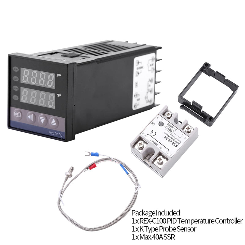 [Australia - AusPower] - REX-C100 AC110V-240V 0℃~1300℃ Alarm Digital LED Temperature Controller 