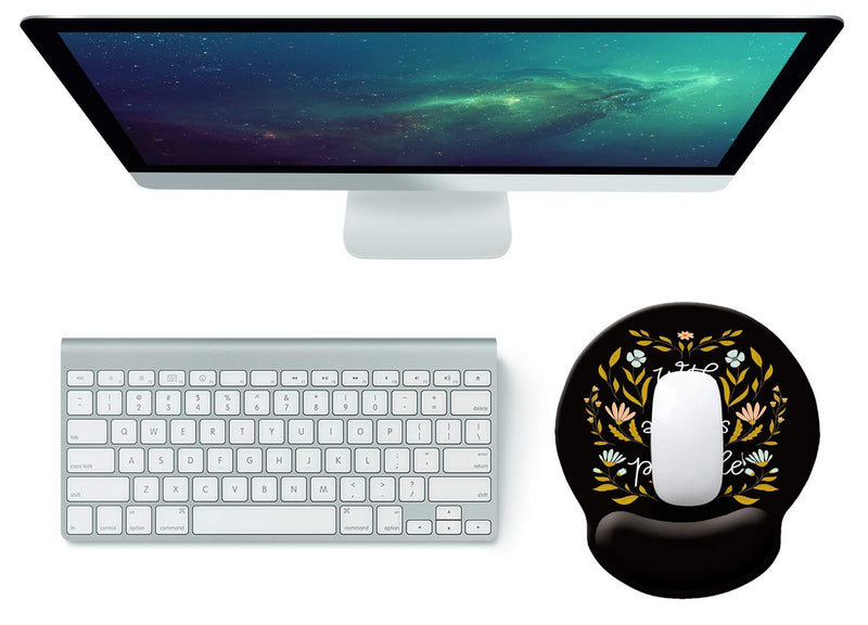 [Australia - AusPower] - Motivational and Inspirational Quote Wrist Protection Mouse Pad , with God All Things are Possible Bible Verse Scripture Quotes Religions Art 