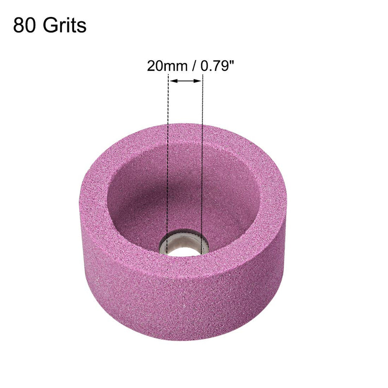 [Australia - AusPower] - uxcell 4-Inch Cup Grinding Wheel 80 Grits Pink Aluminum Oxide PA Abrasive Wheels 