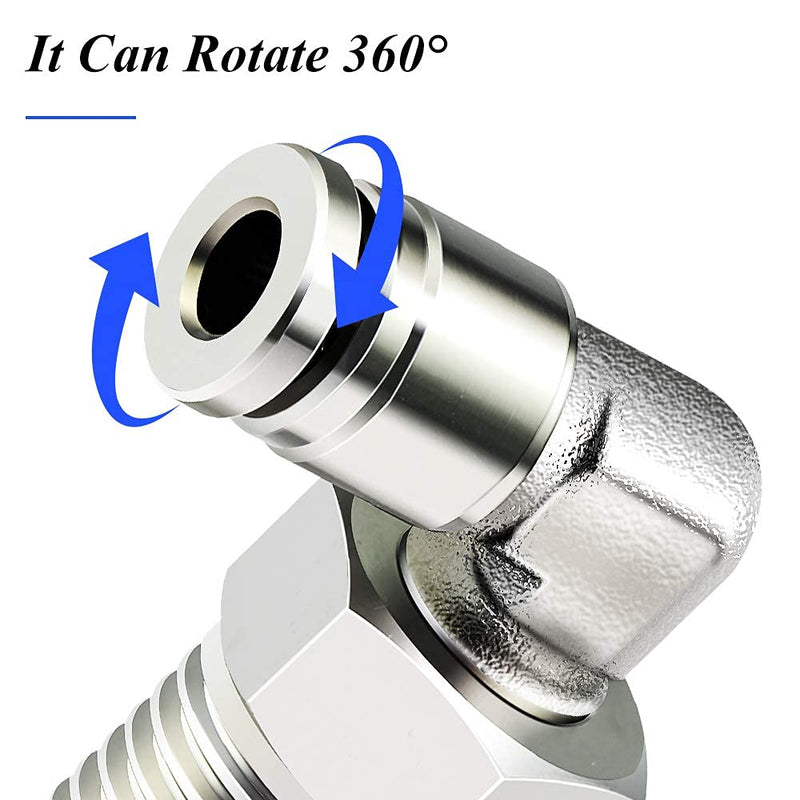 [Australia - AusPower] - TAILONZ PNEUMATIC 304 Stainless Steel Male Elbow - 1/4 Inch Tube OD x 1/4 Inch NPT Thread Push to Connect Tube Fitting PL-1/4-N2 (Pack of 5) 1/4''OD 1/4''NPT 