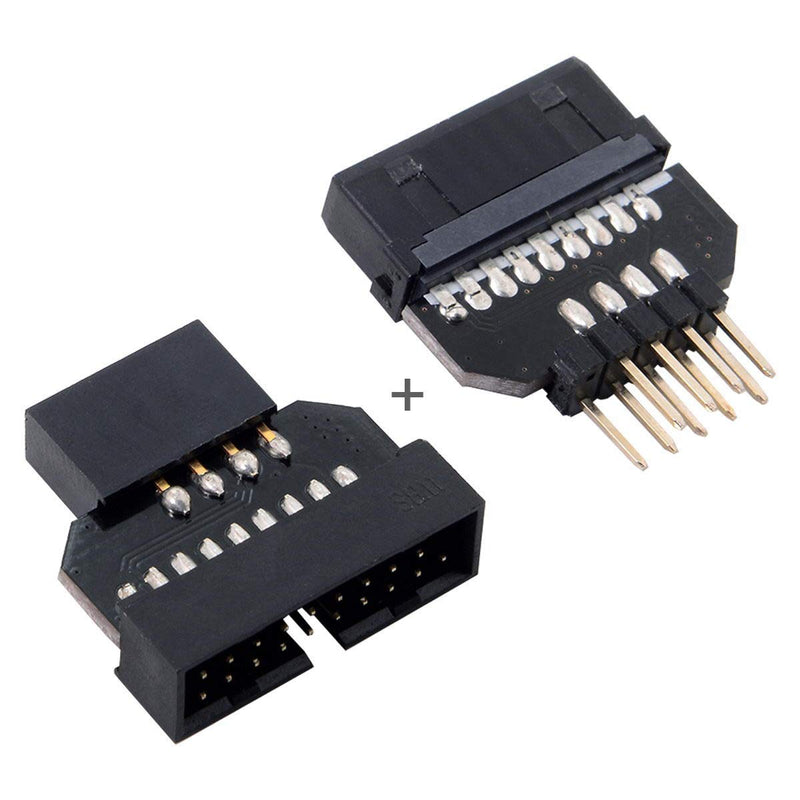[Australia - AusPower] - CY 1set USB 2.0 9Pin Housing Reversible to Motherboard USB 3.0 20pin Header Female Adapter 