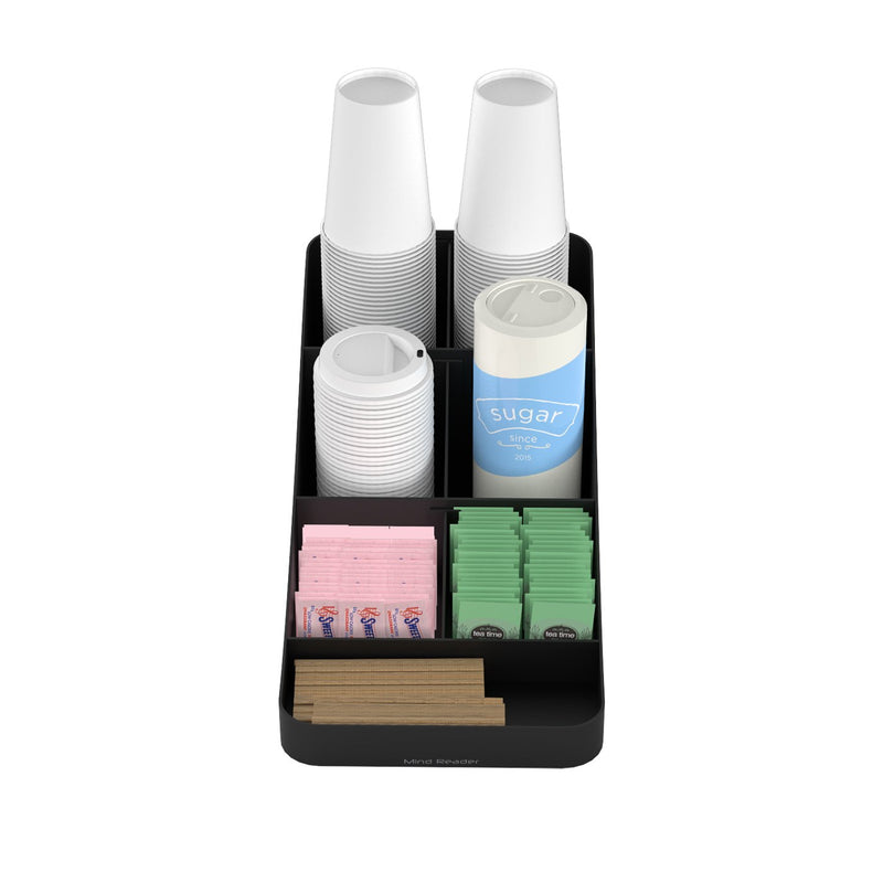 [Australia - AusPower] - Mind Reader Coffee 7 Compartment Organizer, Black 