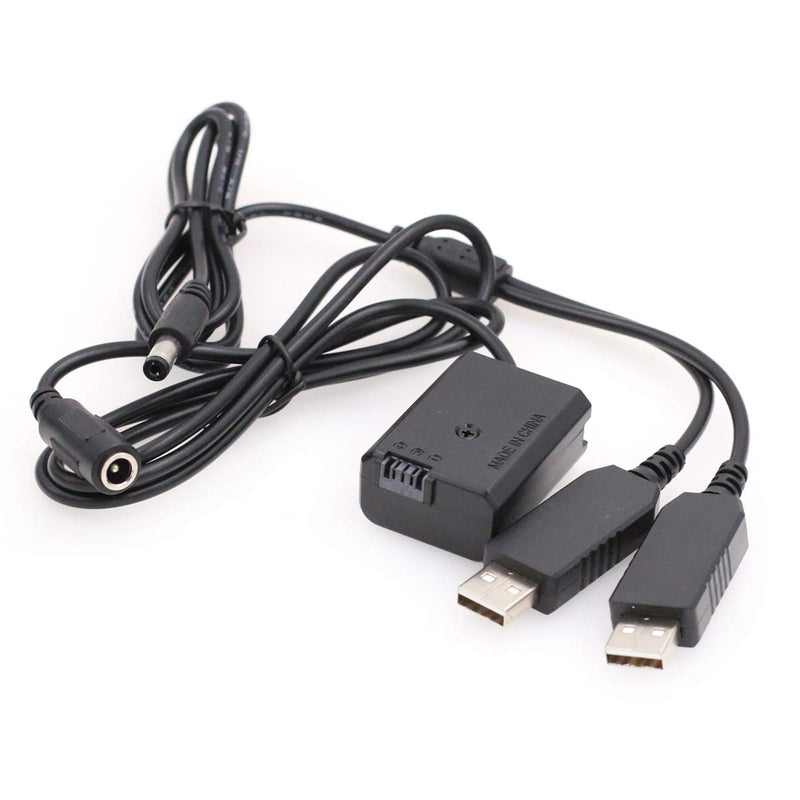 [Australia - AusPower] - SZRMCC Double USB DC 5V to NP-FW50 DC Coupler Dummy Battery for Sony A7 A7S A7R A7SII a5100 a6300 NEX Series Camera 