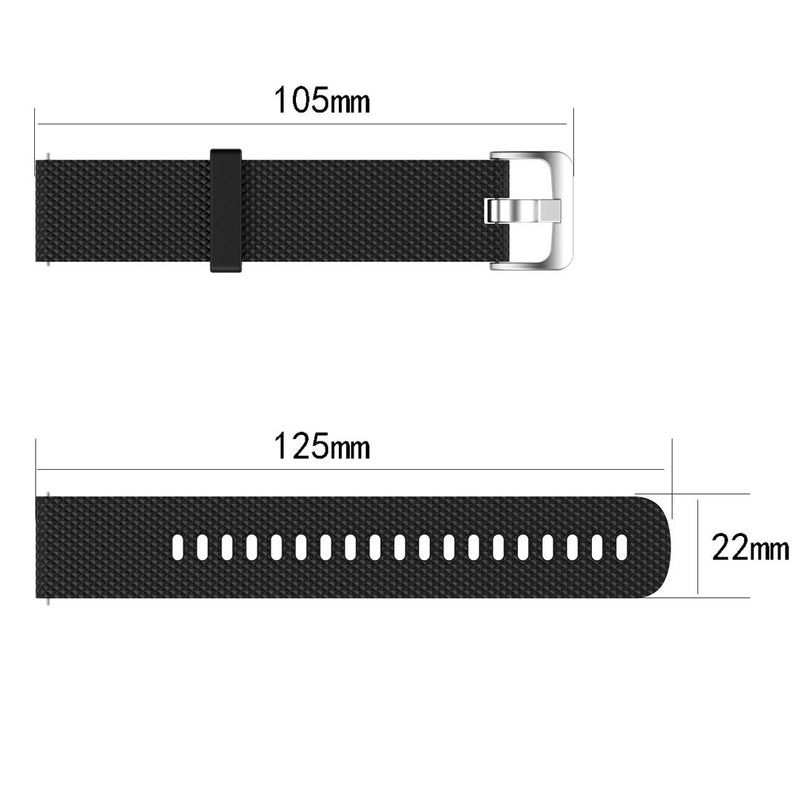 [Australia - AusPower] - Disscool Replacement Bands for TicWatch E2 S2, 22mm Soft Silicone Strap for TicWatch E2 and Ticwatch S2 Fitness smartwatch(Silicone Black) 