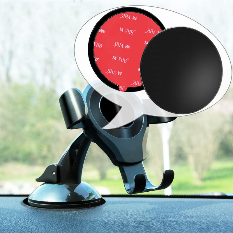 [Australia - AusPower] - 4 Pack 95mm Adhesive Dashboard Pad Mounting Disk, 3.74" Universal Suction Cup Mounting Disc for Suction Cup Phone Holder Mount Garmin GPS Magellan Sat Nav Dash Cam Bracket Stand Stick, Black 