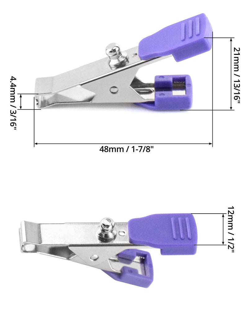 [Australia - AusPower] - QWORK Veterinary Electrode Clip, 5 Pack Universal Accurate EKG/ECG Limb Clip Multi-Function Clamp Adapters for Electrode Resting Tabs, Snap Pinch Needle Banana 