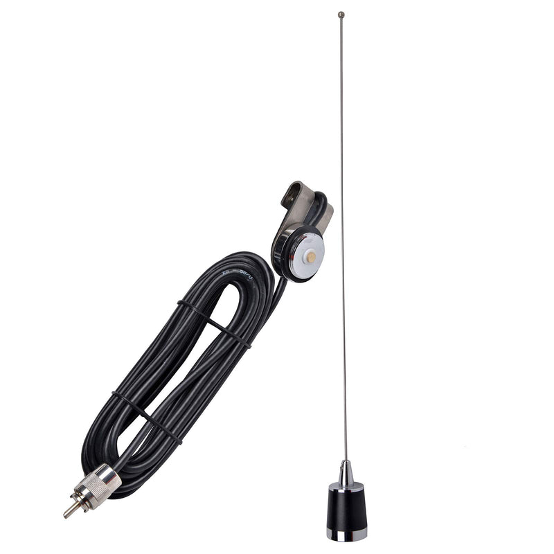 [Australia - AusPower] - HYS Dual Band Mobile Antenna 2m/70cm VHF/UHF Ham Radio Antennas with 13ft/About 4m RG-58 Coax Cable NMO Base to PL-259 Connector for Motorola Baofeng Kenwood Car Truck Amateur Radio 
