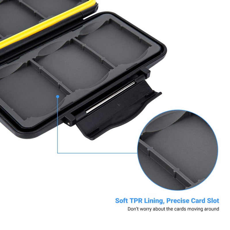 [Australia - AusPower] - 6 Slots CF Card Holder, CF Card Case, Professional Water-Resistant Anti-Shock CF Card Protector Storage for Canon 400D 350D 50D 40D 30D 7D Mark II 7D 5DS R 5D Mark IV III II 1D Mark II Nikon D810 D800 6 Slots for CF Card 