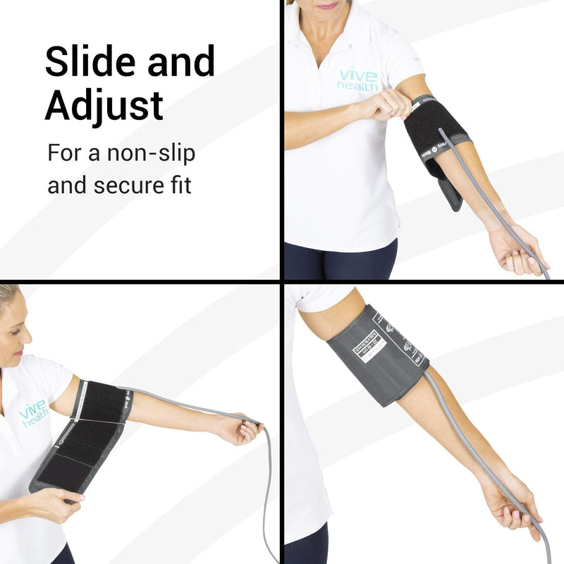 [Australia - AusPower] - Vive Precision Replacement Cuff - for Automatic Blood Pressure Monitor and Digital Machine - Sized for Upper Arm Circumference 15 to 24 Centimeters - for Adults, Seniors, Elderly (Small) Small (Pack of 1) 