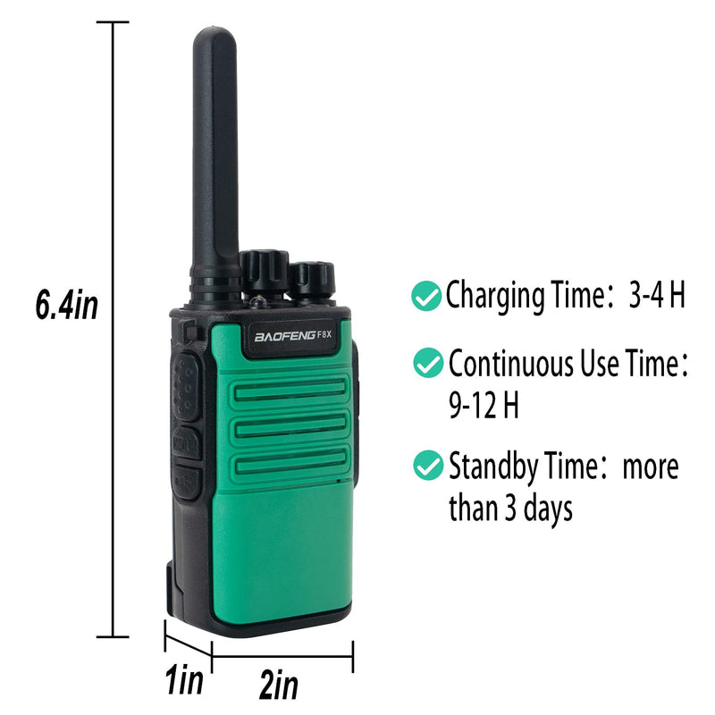 [Australia - AusPower] - Walkie Talkies for Adults, Rechargeable Walkie Talkie Long Range with Earpiece and Mic, Handheld Two Way Radios with 1500mAh Li-ion Battery Pack and Desktop Charger(2 Pack) 2pcs 
